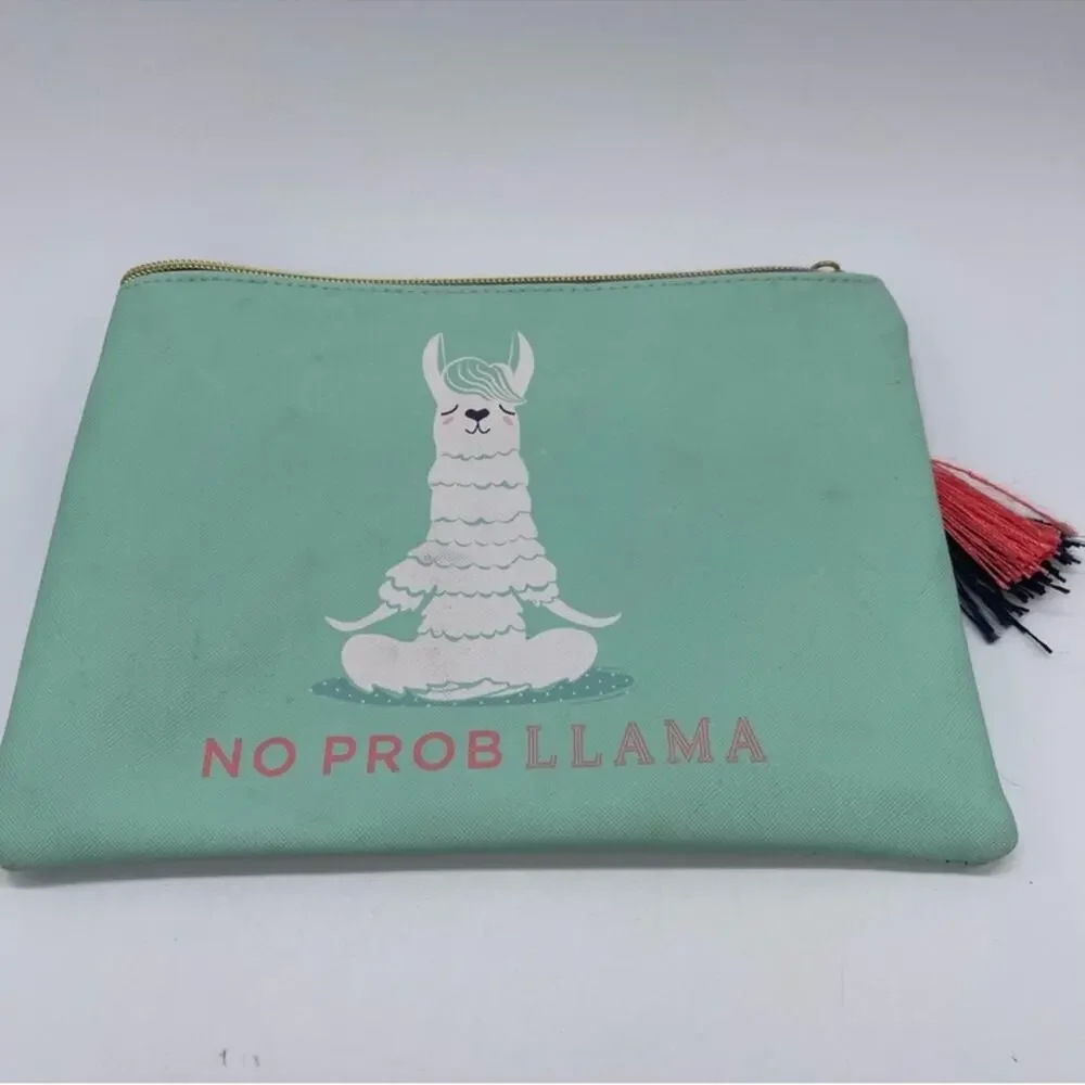No Probllama Small Zippered Bag. 9” by 6”. In excellent used condition!